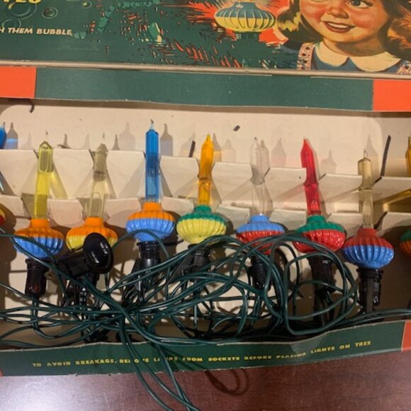 9 Vintage Noma Biscuit Bubble-Lites in the Original Box - Picture 13 of 16